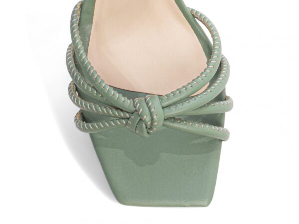 Sandália Feminina Salto Cor Verde Fivela de Ajuste - Imagem 6