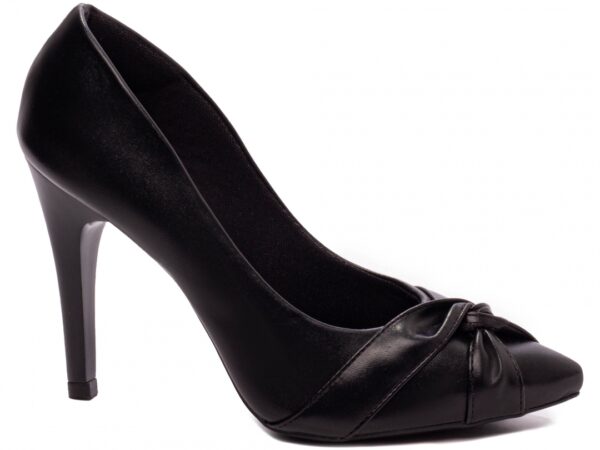 Sapato Scarpin Bico Fino Preto Salto Elegante - 9200-113A - Imagem 3