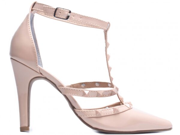 Sapato Scarpin Feminino Rose Com Pérolas Salto Alto -65054B - Imagem 5