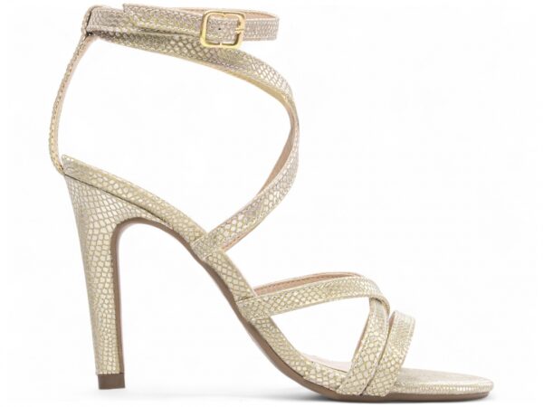 Sandália Feminina Croco Metalizado Ouro Light - Imagem 5
