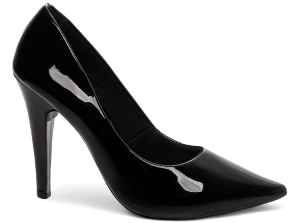 Sapato Scarpin Alto Elegante Verniz Arrasadora Preto Salto Fino