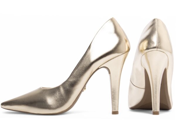 Sapato Scarpin Alto Arrasadora Nude Bege Salto Fino - Imagem 2