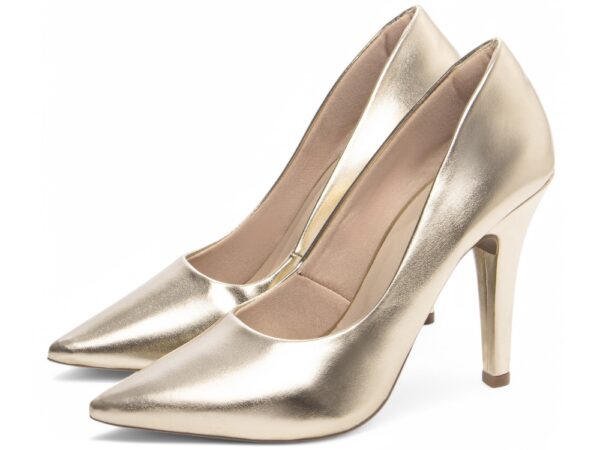 Sapato Scarpin Alto Arrasadora Nude Bege Salto Fino - Imagem 3