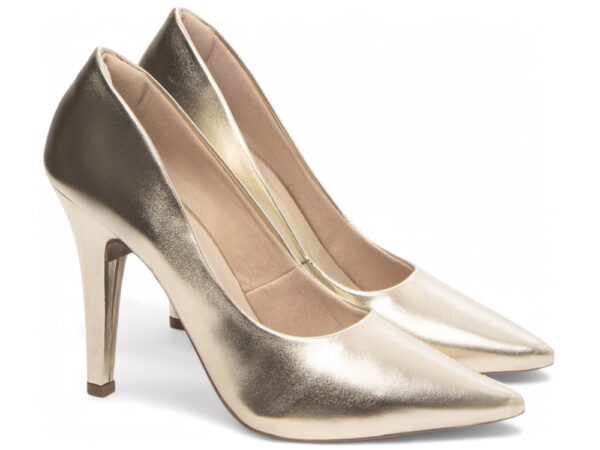 Sapato Scarpin Alto Arrasadora Nude Bege Salto Fino - Imagem 4