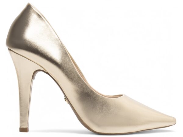 Sapato Scarpin Alto Arrasadora Nude Bege Salto Fino - Imagem 5