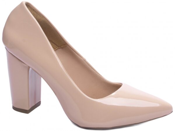 Sapato Scarpin Rose Verniz Salto Alto Elegante - 2025-00B