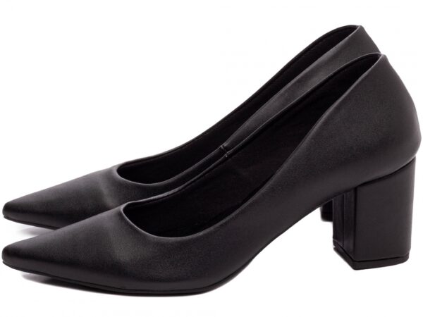 Sapato Scarpin Salto Alto Preto Confortável Elegante - Imagem 3
