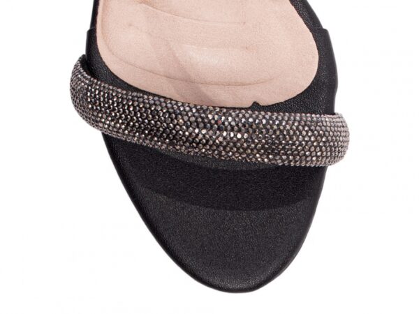 Sandália Feminina Salto Cor Preto Detalhe Ajuste - Imagem 6