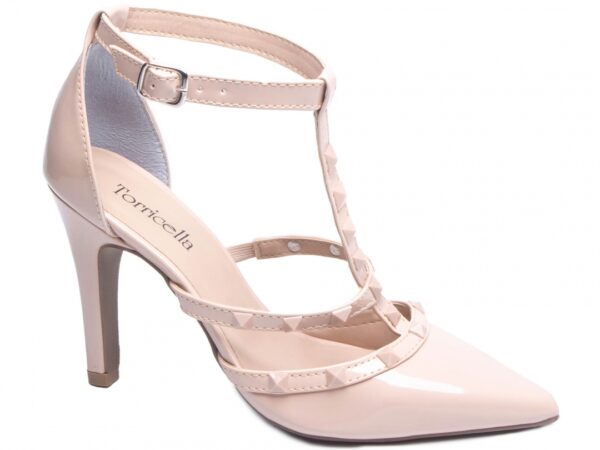 Sapato Scarpin Feminino Rose Com Pérolas Salto Alto -65054B