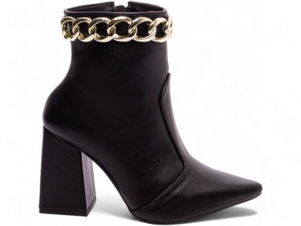 Bota Feminina Preta Elegante com Salto Conforto Estilosa