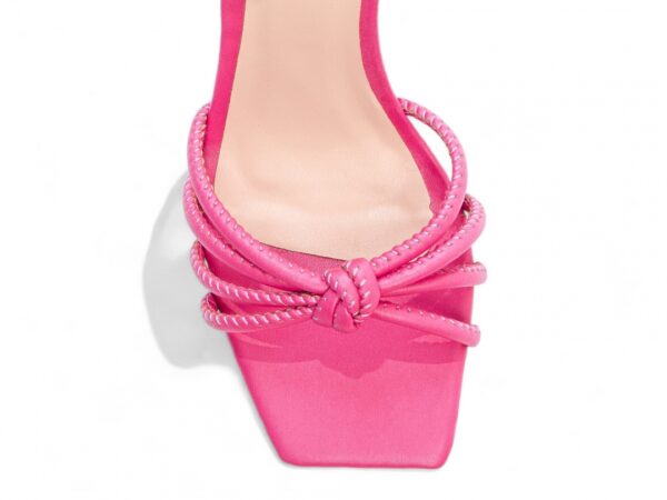 Sandália Feminina Salto Cor Pink Fivela com Ajuste - Imagem 6