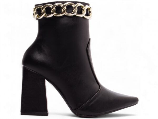 Bota Feminina Preta Elegante com Salto Conforto Estilosa - Imagem 4