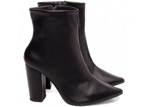 Bota Feminina Preta Elegante com Salto Conforto Estilosa - Imagem 6