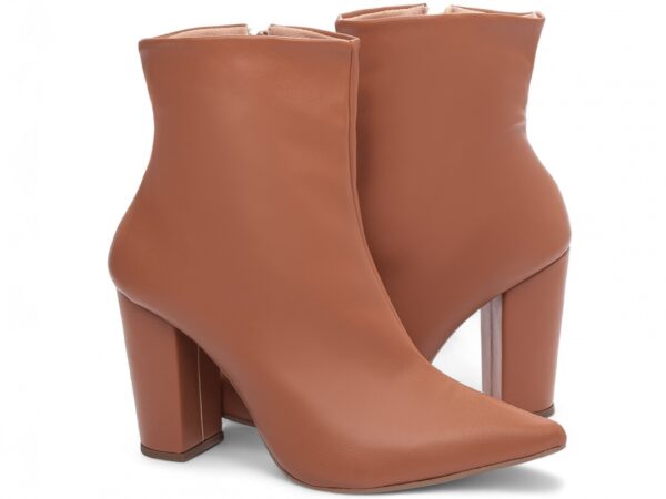 Bota Feminina Caramelo Elegante com Salto Conforto Estilosa - Imagem 6